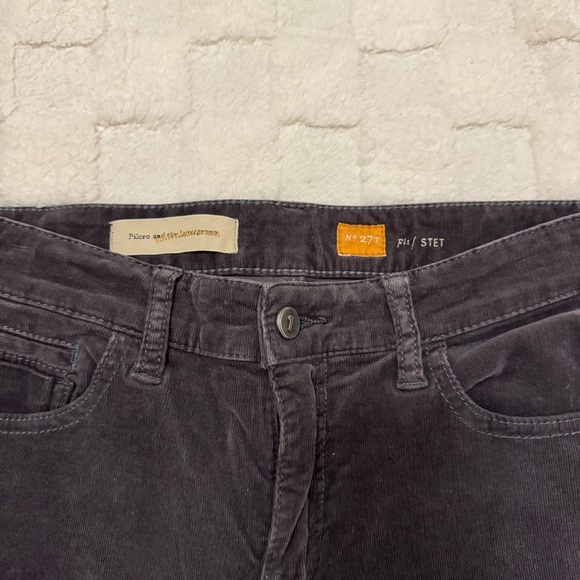 Anthropologie Pilcro Size 27 Tall Gray Corduroy Mid Rise Stet Pants Skinny Jeans - Picture 5 of 6
